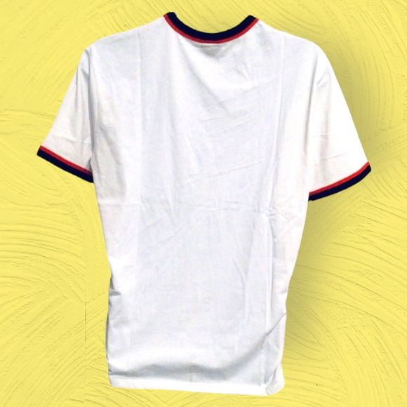 WDW Disney Parks PEACE LOVE & MICKEY MOUSE Ringer T Shirt 90s Y2K White Size S - Picture 5 of 6